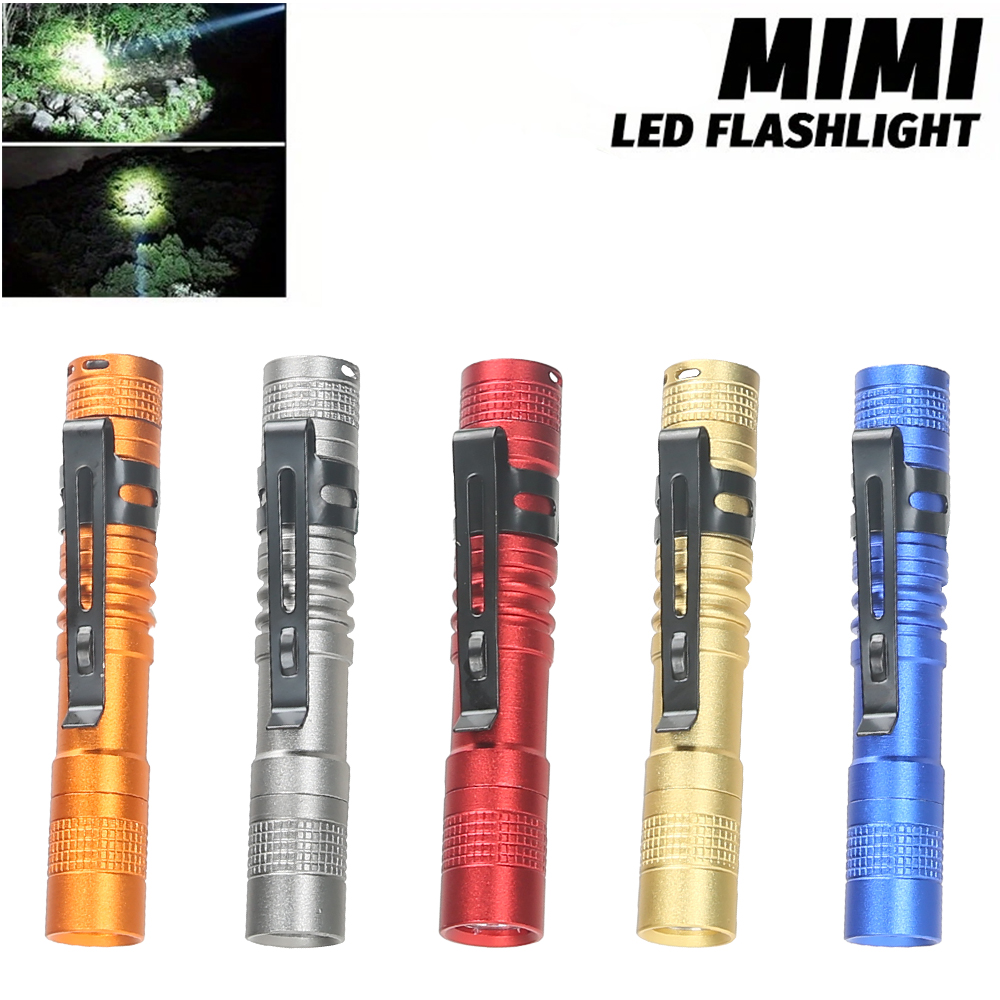 Outdoor Adventure Trips - Tragbare Mini-LED-Stiftleuchte mit Clip, ultrahell, hohe