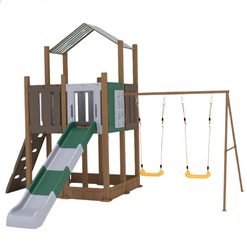 Outdoor Adventure Course - Park-Abenteuerkurs, robuster Kunststoff, komplette Spielplatzausrüstung für