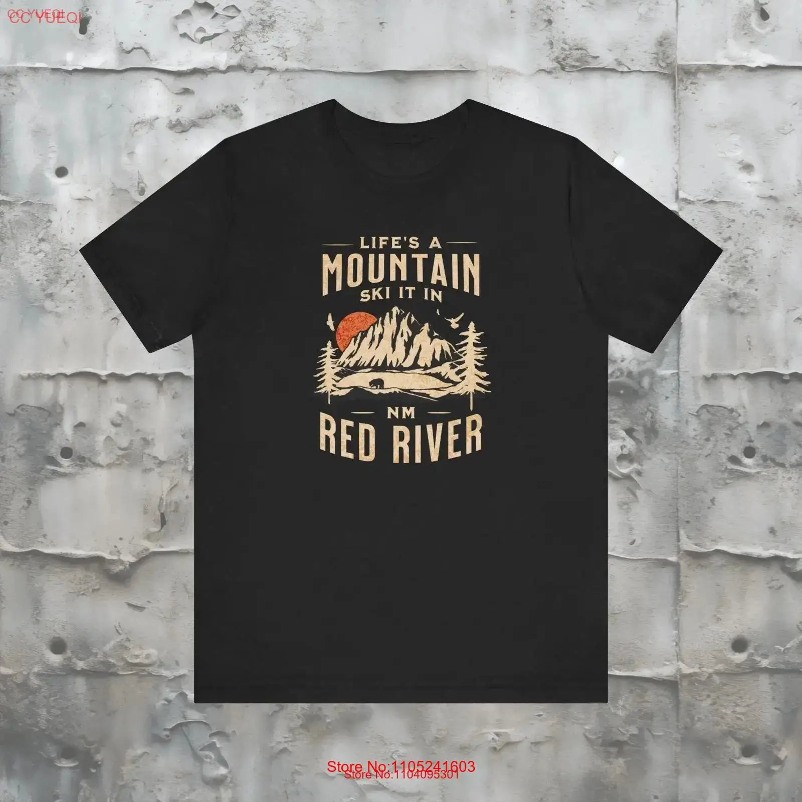 Outdoor Adventure Resorts - Mountain Skiing T-Shirt Red River NM